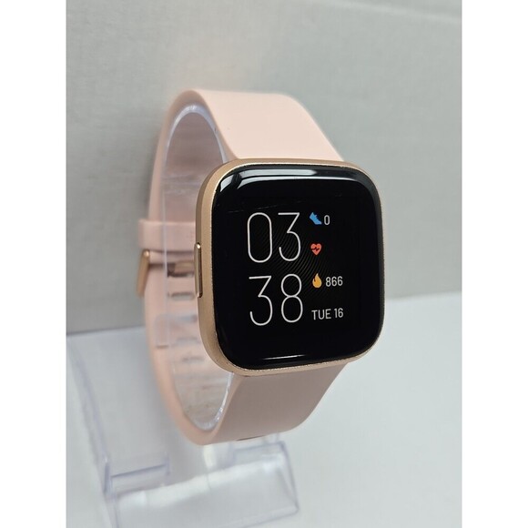 Fitbit Versa 2 Smartwatch Rose Gold 40mm Alexa WR50 Always On Display No Charger - Picture 3 of 10